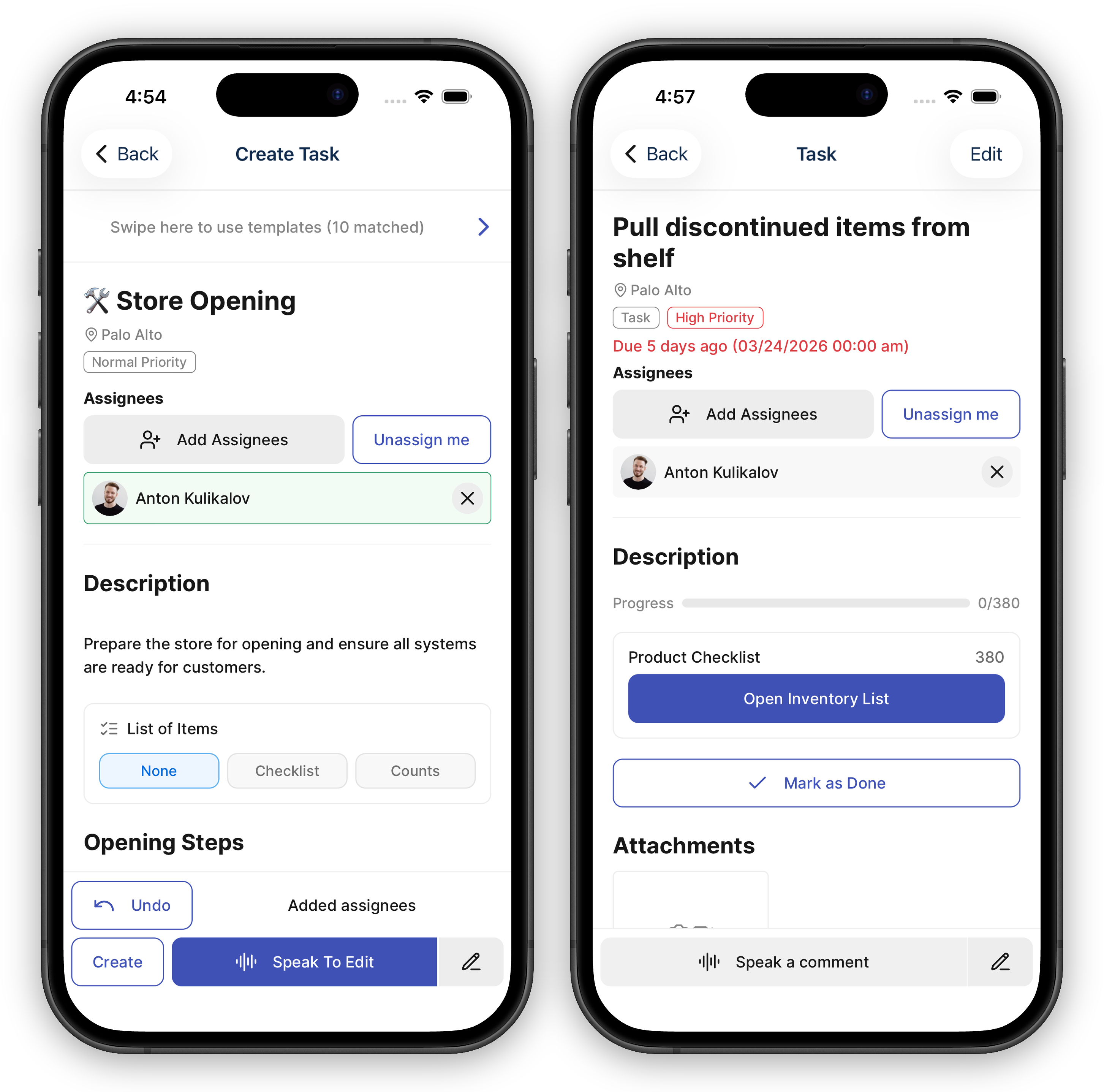 Fill in details · Attach products